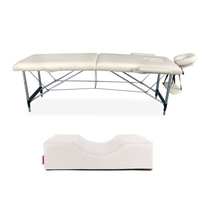 Zestaw łóżko aluminiowe plus poduszka